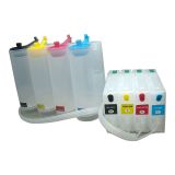 CISS con chip de un solo uso Epson WorkForce Pro WF-5620/WF-5690/WF-5110/WF-5190(US) -- 4 Cartuchos (70m),4 Botellas (250ml) 