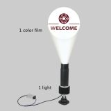 15W Black Desktop or Mountable LED Gobo Projector Advertising Logo Light (with Custom 1 Color Static Glass Gobos)