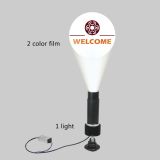 15W Outdoor Black Desktop or Mountable LED Gobo Projector Advertising Logo Light (with Custom 2 Colors Static Glass Gobos)