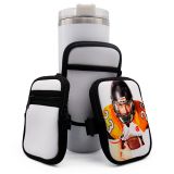 20pcs Neoprene Sublimation Blank Water Bottle Pouch for Quencher 40oz Water Bottle Pouch Zipper Pouch with Strap for Various Tumblers Phone Holder (3 Types)