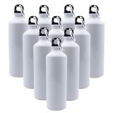 CALCA 30 Pack 750ml White Blank Aluminum Sports Bottles for Sublimation Printing